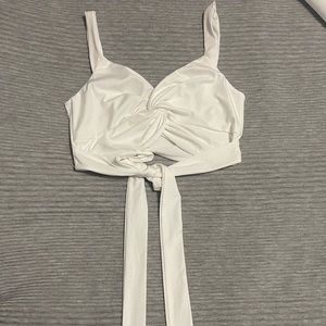 White crop top